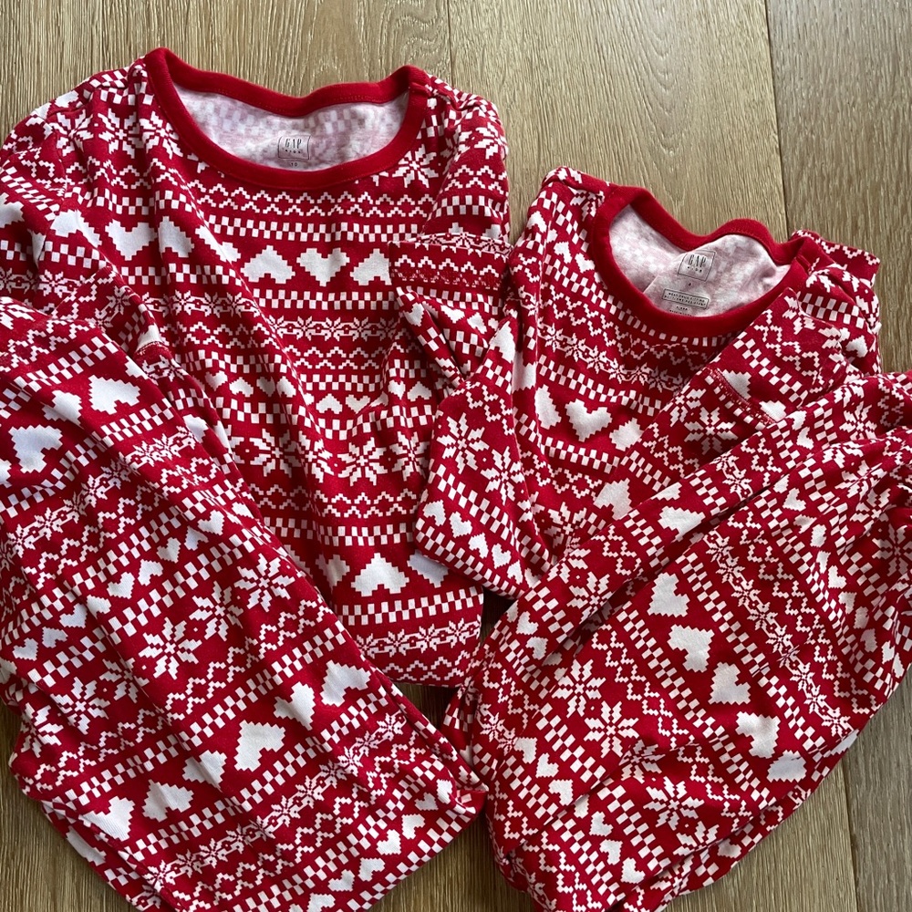 Matching set of GAP pajamas. Size 10 and size 8.